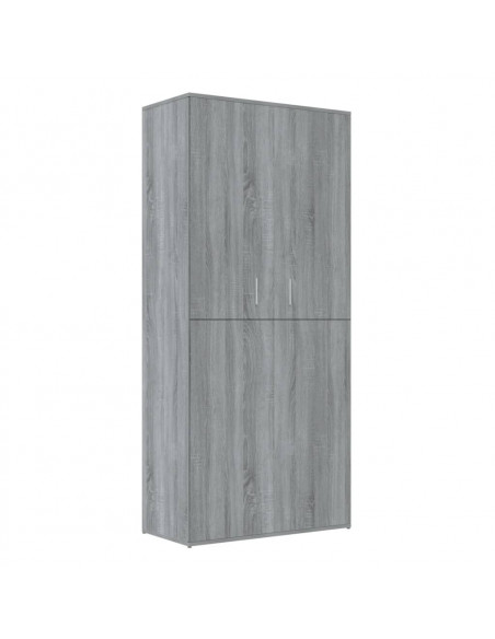 Scarpiera Grigio Sonoma 80x39x178 cm in Legno Multistrato