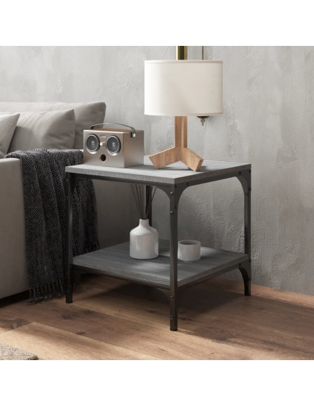 Tavolino Grigio Sonoma 40x40x40 cm in Legno Multistrato