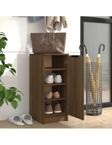 Scarpiera Rovere Marrone 30x35x70 cm in Legno Multistrato