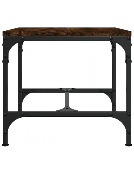 Tavolino da Salotto Rovere Fumo 50x50x35 cm Legno Multistrato