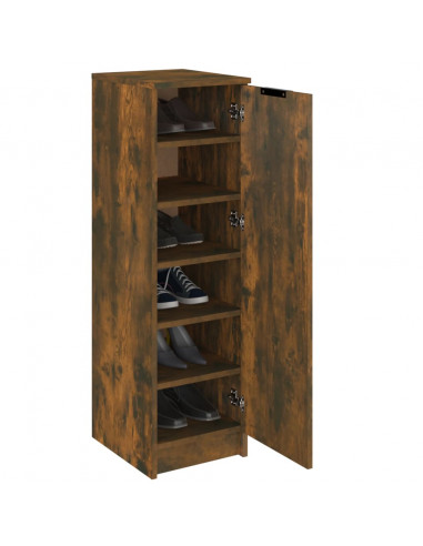Scarpiera Rovere Fumo 30x35x100 cm in Legno Multistrato