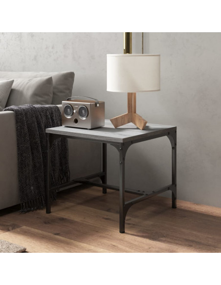 Tavolino Grigio Sonoma 40x40x35 cm in Legno Multistrato