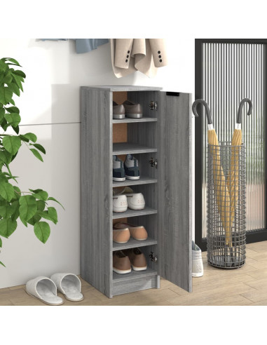 Scarpiera Grigio Sonoma 30x35x100 cm in Legno Multistrato