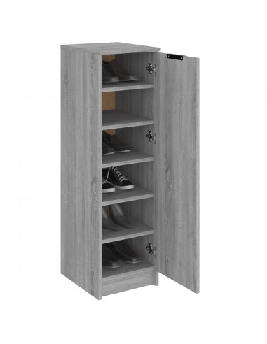 Scarpiera Grigio Sonoma 30x35x100 cm in Legno Multistrato