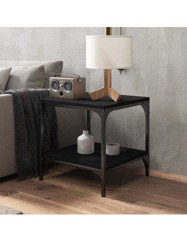 Tavolino Nero 40x40x40 cm in Legno Multistrato