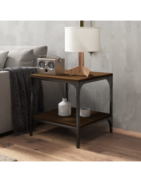 Tavolino da Salotto Rovere Marrone 40x40x40cm Legno Multistrato