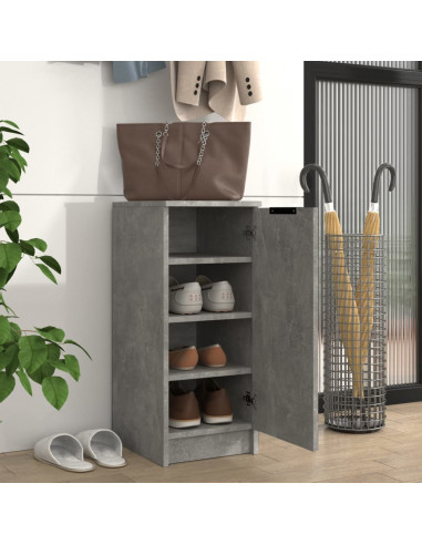 Scarpiera Grigio Cemento 30x35x70 cm in Legno Multistrato