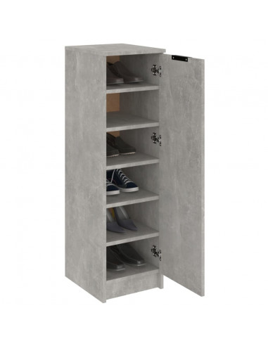 Scarpiera Grigio Cemento 30x35x100 cm in Legno Multistrato