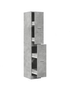 Armadietto da Farmacia Grigio Cemento 30x41x174,5 cm Truciolato 2