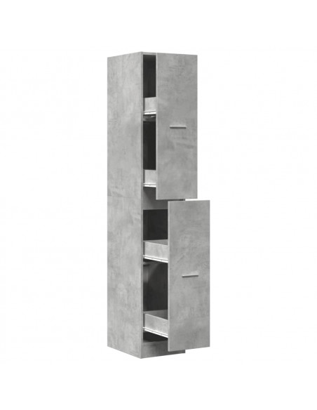 Armadietto da Farmacia Grigio Cemento 30x41x174,5 cm Truciolato