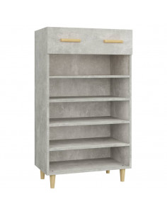 Scarpiera Grigio Cemento 60x35x105 cm in Legno Multistrato 2