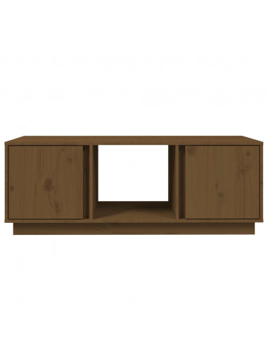 Tavolino da Salotto Miele 110x50x40 cm Legno Massello di Pino