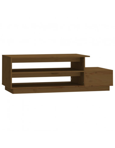 Tavolino da Salotto Miele 120x50x40,5 cm Legno Massello di Pino