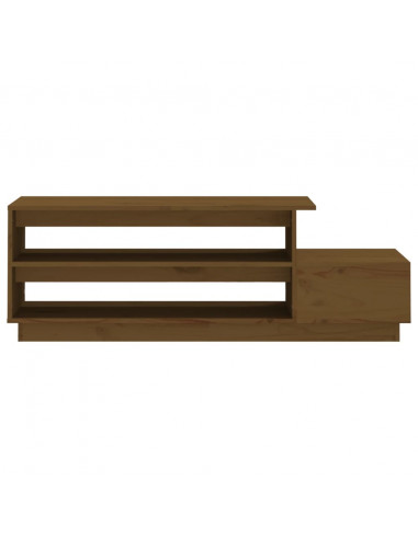 Tavolino da Salotto Miele 120x50x40,5 cm Legno Massello di Pino