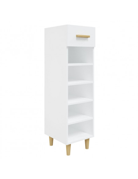 Scarpiera Bianca 30x35x105 cm in Legno Multistrato
