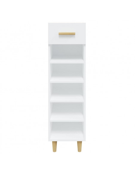 Scarpiera Bianca 30x35x105 cm in Legno Multistrato