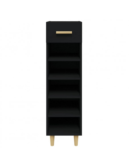 Scarpiera Nera 30x35x105 cm in Legno Multistrato