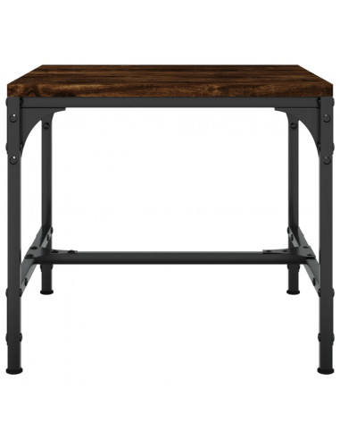 Tavolino Rovere Fumo 40x40x35 cm in Legno Multistrato