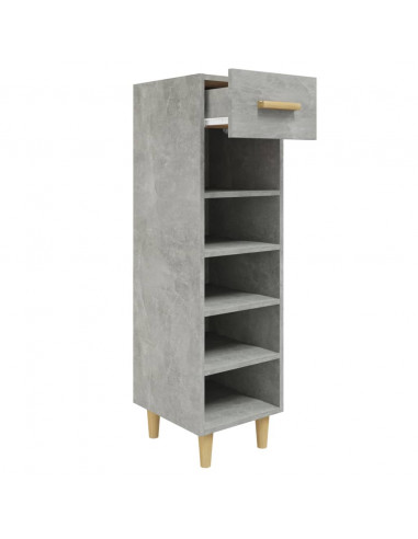 Scarpiera Grigio Cemento 30x35x105 cm in Legno Multistrato