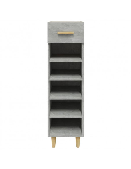 Scarpiera Grigio Cemento 30x35x105 cm in Legno Multistrato