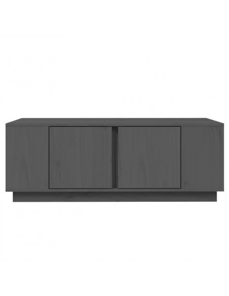 Tavolino da Salotto Grigio 110x50x40 cm Legno Massello di Pino