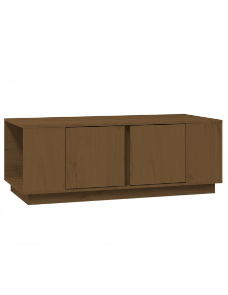 Tavolino da Salotto Miele 110x50x40 cm Legno Massello di Pino