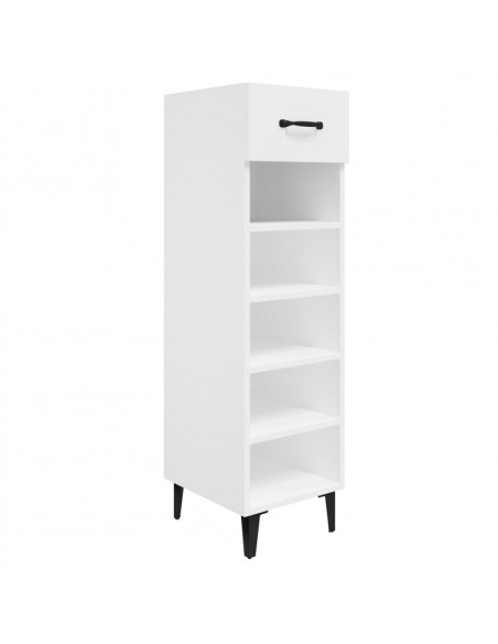 Scarpiera Bianca 30x35x105 cm in Legno Multistrato