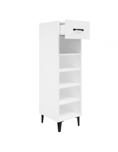 Scarpiera Bianca 30x35x105 cm in Legno Multistrato