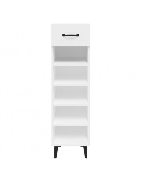 Scarpiera Bianca 30x35x105 cm in Legno Multistrato