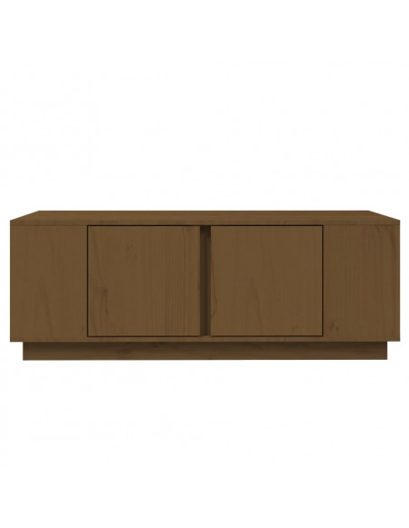 Tavolino da Salotto Miele 110x50x40 cm Legno Massello di Pino