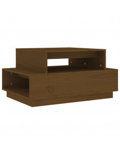 Tavolino da Salotto Miele 80x55x40,5 cm Legno Massello di Pino 2