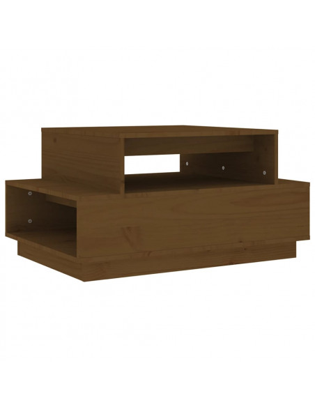 Tavolino da Salotto Miele 80x55x40,5 cm Legno Massello di Pino