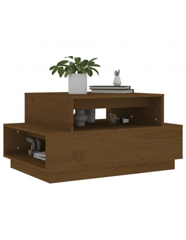 Tavolino da Salotto Miele 80x55x40,5 cm Legno Massello di Pino