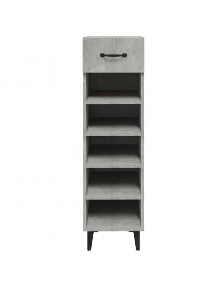 Scarpiera Grigio Cemento 30x35x105 cm in Legno Multistrato