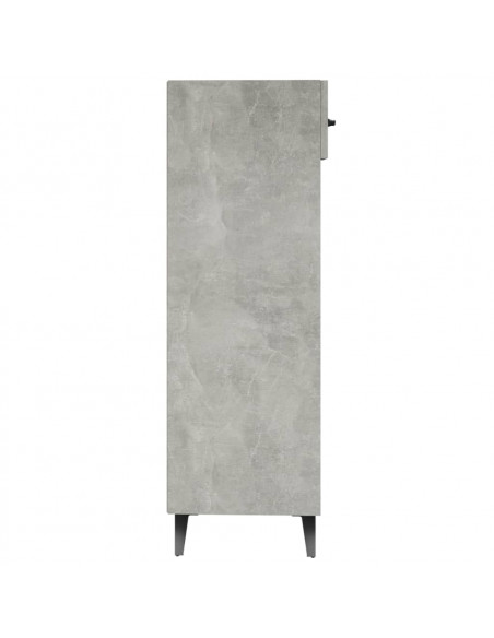 Scarpiera Grigio Cemento 30x35x105 cm in Legno Multistrato