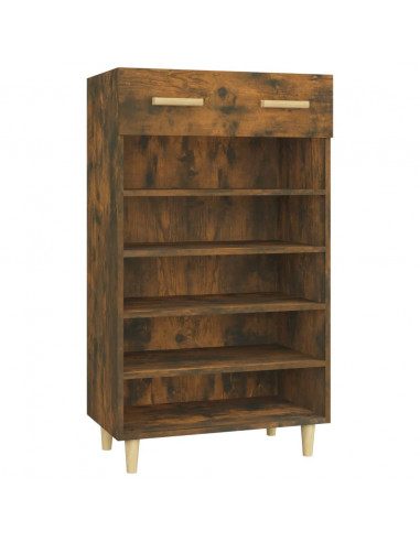 Scarpiera Rovere Fumo 60x35x105 cm in Legno Multistrato