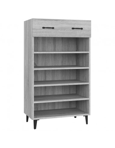 Scarpiera Grigio Sonoma 60x35x105 cm in Legno Multistrato