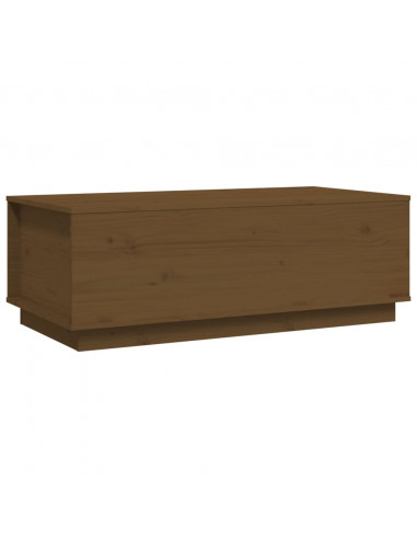 Tavolino da Salotto Miele 100x50x35 cm Legno Massello di Pino