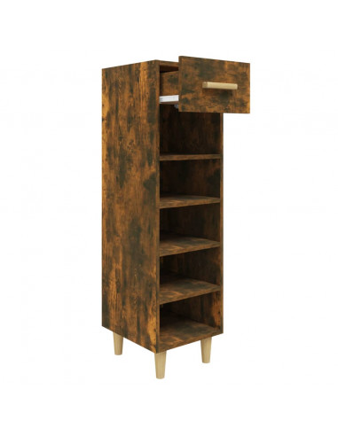 Scarpiera Rovere Fumo 30x35x105 cm in Legno Multistrato
