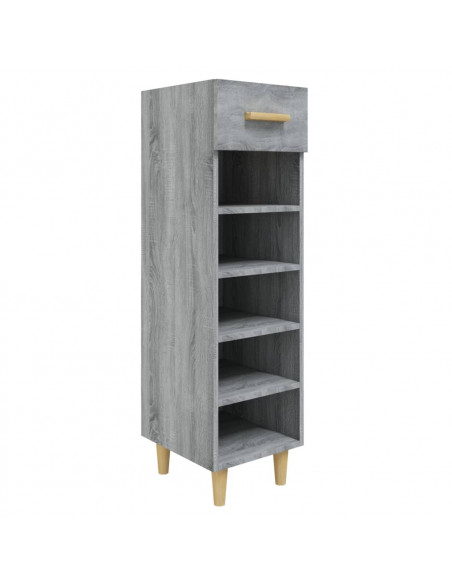 Scarpiera Grigio Sonoma 30x35x105 cm in Legno Multistrato