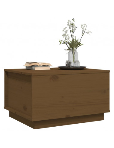 Tavolino da Salotto Miele 60x50x35 cm in Legno Massello di Pino