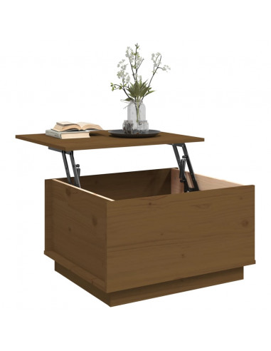 Tavolino da Salotto Miele 60x50x35 cm in Legno Massello di Pino