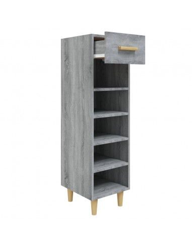 Scarpiera Grigio Sonoma 30x35x105 cm in Legno Multistrato