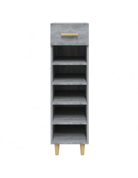 Scarpiera Grigio Sonoma 30x35x105 cm in Legno Multistrato
