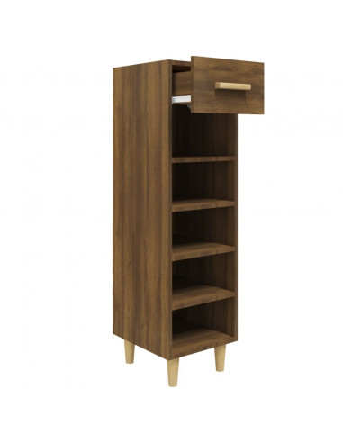 Scarpiera Rovere Marrone 30x35x105 cm in Legno Multistrato
