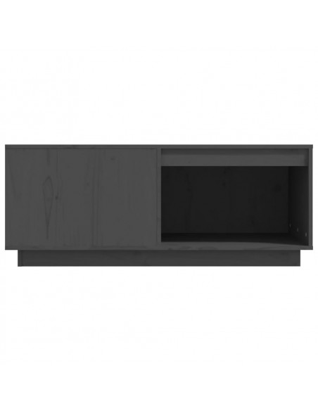 Tavolino da Salotto Grigio 100x101x40,5 cm Legno Massello Pino