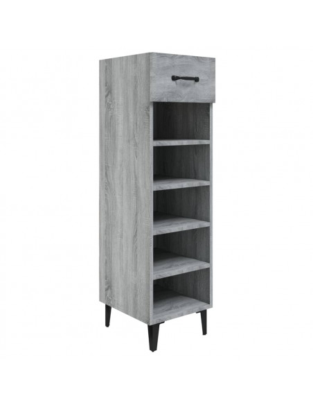 Scarpiera Grigio Sonoma 30x35x105 cm in Legno Multistrato