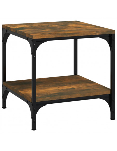 Tavolino da Salotto Rovere Fumo 40x40x40cm in Legno Multistrato