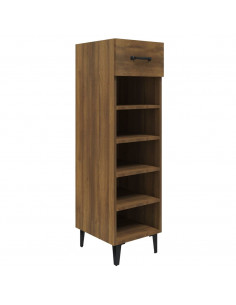 Scarpiera Rovere Marrone 30x35x105 cm in Legno Multistrato 2