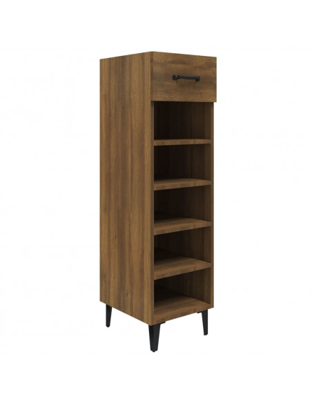 Scarpiera Rovere Marrone 30x35x105 cm in Legno Multistrato
